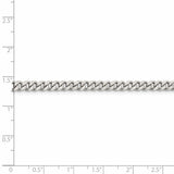 Sterling Silver Rhodium-plated 4.5mm Curb Chain-WBC-QCB120R-30