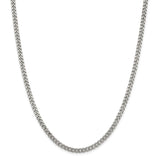 Sterling Silver Rhodium-plated 4.5mm Curb Chain-WBC-QCB120R-26