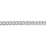 Sterling Silver Rhodium-plated 6mm Curb Chain-WBC-QCB150R-26