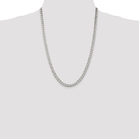 Sterling Silver 6mm Curb Chain-WBC-QCB150-24