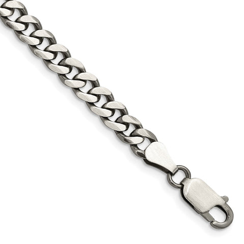 Sterling Silver Antiqued 6mm Curb Chain-WBC-QCB150A-9