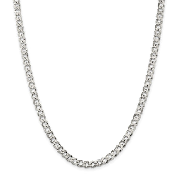 Sterling Silver 6mm Curb Chain-WBC-QCB150-22