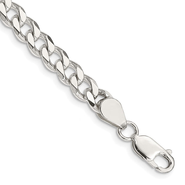 Sterling Silver 7mm Curb Chain-WBC-QCB180-8