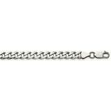 Sterling Silver Antiqued 7mm Curb Chain-WBC-QCB180A-20
