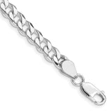 Sterling Silver Rhodium-plated 7mm Curb Chain-WBC-QCB180R-9