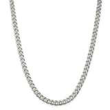 Sterling Silver 7mm Curb Chain-WBC-QCB180-26
