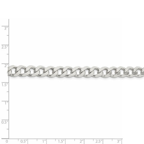 Sterling Silver 7.5mm Curb Chain-WBC-QCB200-9