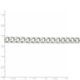 Sterling Silver 7.5mm Curb Chain-WBC-QCB200-28