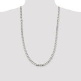 Sterling Silver 7.5mm Curb Chain-WBC-QCB200-28