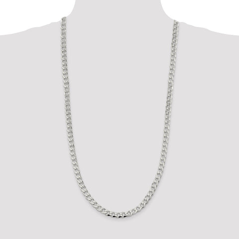 Sterling Silver 7.5mm Curb Chain-WBC-QCB200-30