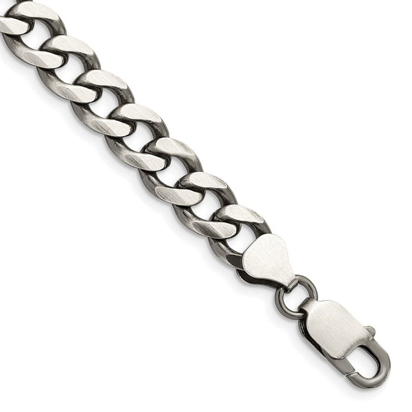 Sterling Silver Antiqued 7.5mm Curb Chain-WBC-QCB200A-9