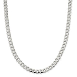 Sterling Silver 7.5mm Curb Chain-WBC-QCB200-28