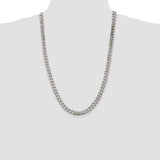 Sterling Silver 8mm Curb Chain-WBC-QCB220-26