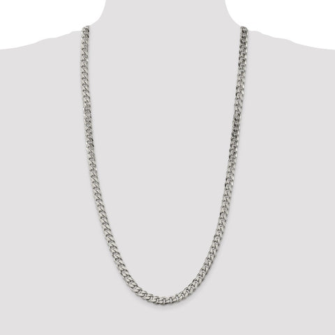 Sterling Silver 8mm Curb Chain-WBC-QCB220-30