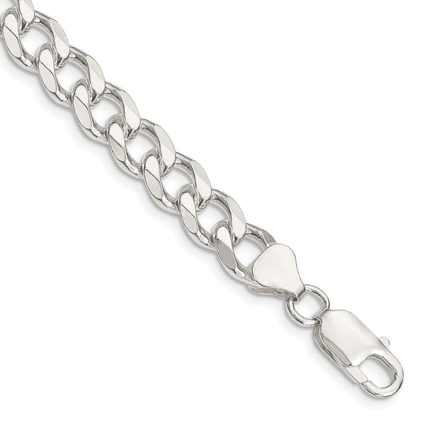 Sterling Silver 8mm Curb Chain-WBC-QCB220-8