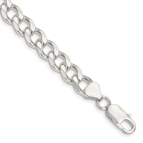 Sterling Silver 8mm Curb Chain-WBC-QCB220-8