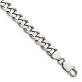 Sterling Silver Antiqued 8mm Curb Chain-WBC-QCB220A-8