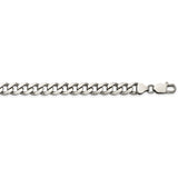Sterling Silver Antiqued 8mm Curb Chain-WBC-QCB220A-22