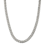 Sterling Silver 8mm Curb Chain-WBC-QCB220-28