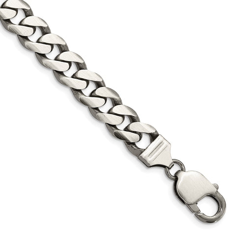 Sterling Silver Antiqued 9mm Curb Chain-WBC-QCB250A-9