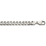 Sterling Silver Antiqued 9mm Curb Chain-WBC-QCB250A-20