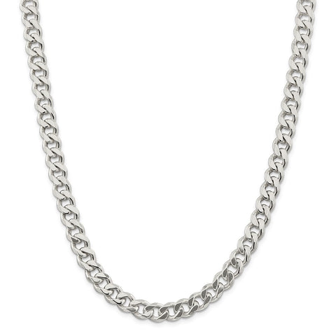 Sterling Silver 9mm Curb Chain-WBC-QCB250-30