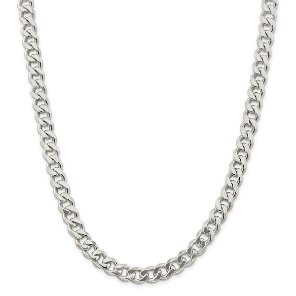 Sterling Silver 9mm Curb Chain-WBC-QCB250-24
