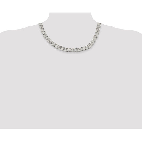 Sterling Silver 11mm Curb Chain-WBC-QCB300-18