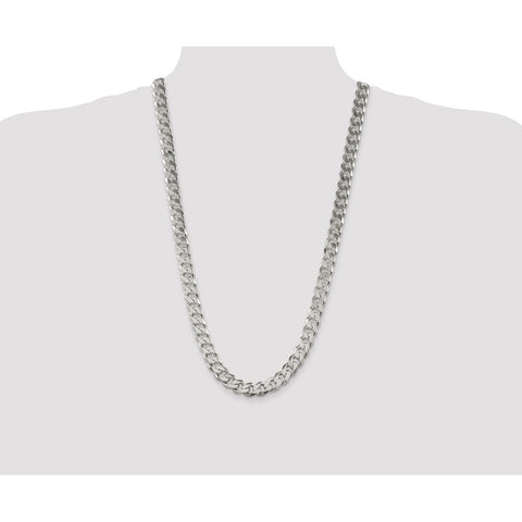 Sterling Silver 11mm Curb Chain-WBC-QCB300-28