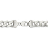 Sterling Silver 13mm Curb Chain-WBC-QCB350-26
