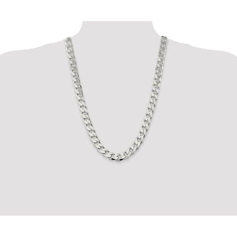 Sterling Silver 13mm Curb Chain-WBC-QCB350-26