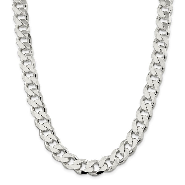 Sterling Silver 13mm Curb Chain-WBC-QCB350-28