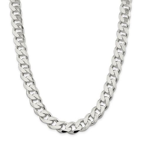 Sterling Silver 13mm Curb Chain-WBC-QCB350-22