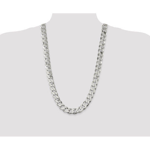 Sterling Silver 15mm Curb Chain-WBC-QCB400-28