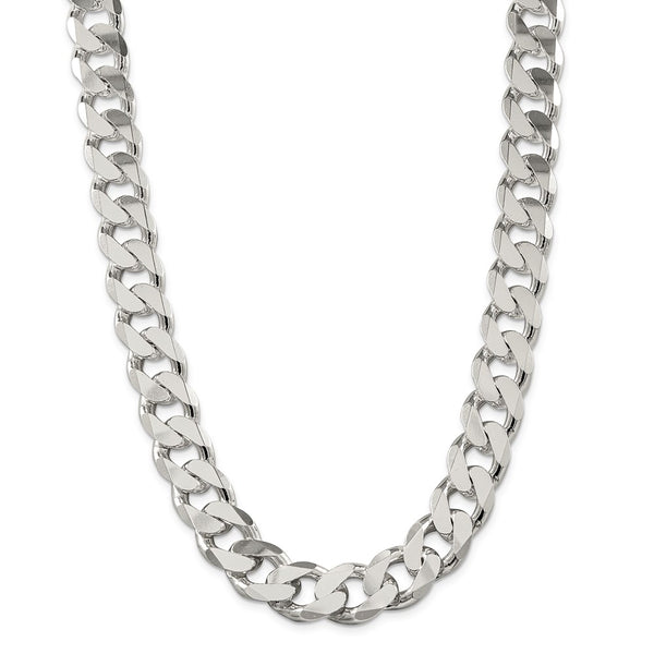 Sterling Silver 16.25mm Curb Chain-WBC-QCB450-26