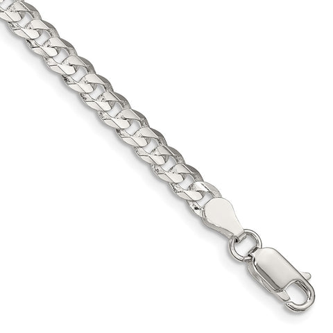 Sterling Silver 4.5mm Concave Beveled Curb Chain-WBC-QCBC120-9
