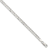Sterling Silver 4.5mm Concave Beveled Curb Chain-WBC-QCBC120-20