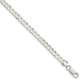 Sterling Silver 5.65mm Concave Beveled Curb Chain-WBC-QCBC150-16