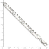 Sterling Silver 8mm Concave Beveled Curb Chain-WBC-QCBC200-20