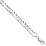 Sterling Silver 8mm Concave Beveled Curb Chain-WBC-QCBC200-24