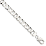 Sterling Silver 9.75mm Concave Beveled Curb Chain-WBC-QCBC250-30