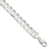 Sterling Silver 11.9mm Concave Beveled Curb Chain-WBC-QCBC300-26