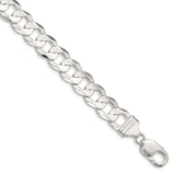 Sterling Silver 11.9mm Concave Beveled Curb Chain-WBC-QCBC300-24