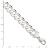 Sterling Silver 13.8mm Concave Beveled Curb Chain-WBC-QCBC350-24