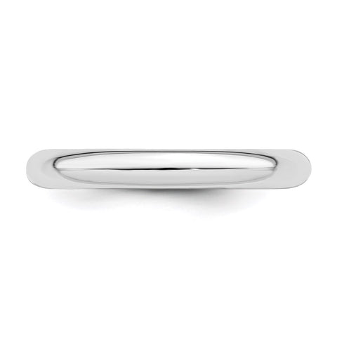 Sterling Silver Rhodium-plated 3mm Comfort Fit Band-QCF030RH-4-WBC