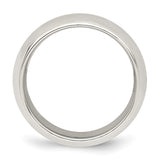 Sterling Silver 7mm Comfort Fit Band-QCF070-4-WBC