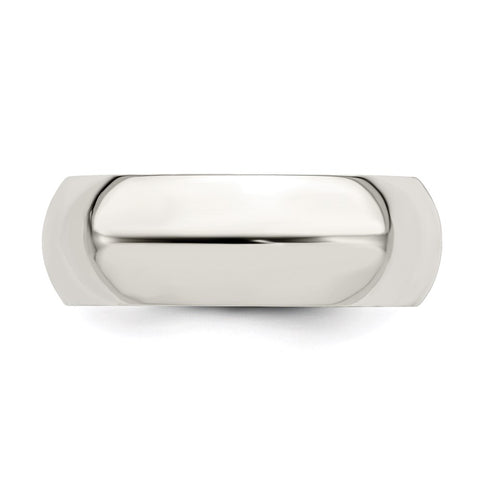 Sterling Silver 7mm Comfort Fit Band-QCF070-4-WBC