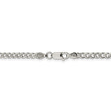 Sterling Silver 4mm Pave Curb Chain-WBC-QCF100-26