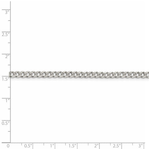 Sterling Silver 4mm Pave Curb Chain-WBC-QCF100-30