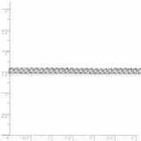 Sterling Silver 4mm Pave Curb Chain-WBC-QCF100-22